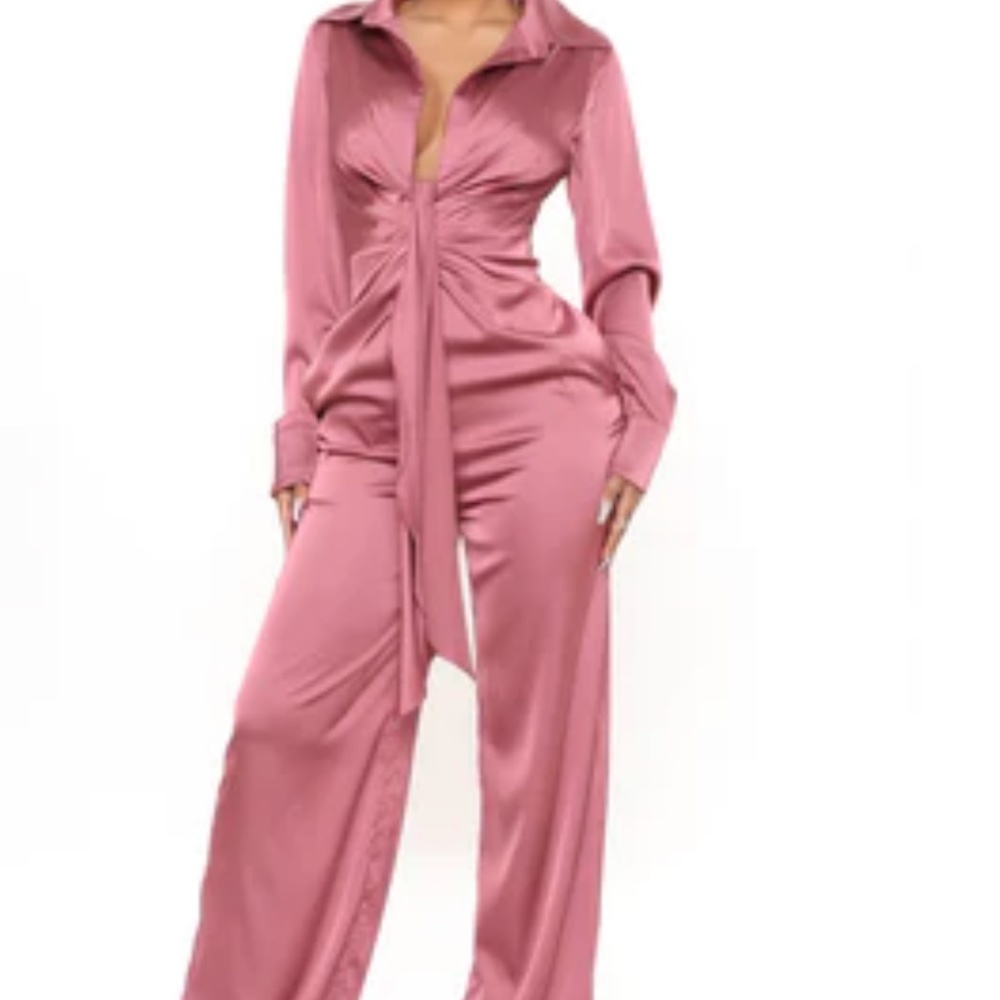 Satin Jumpsuit plus size